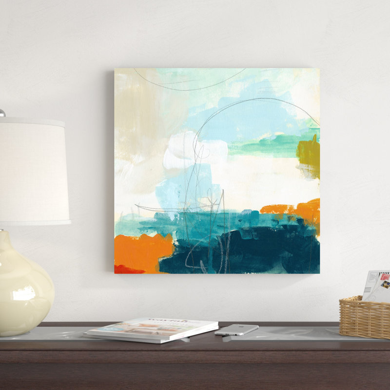 «Atmosp boule VII», peinture sur toile, H 20 po x l 20 po, Toile tendue