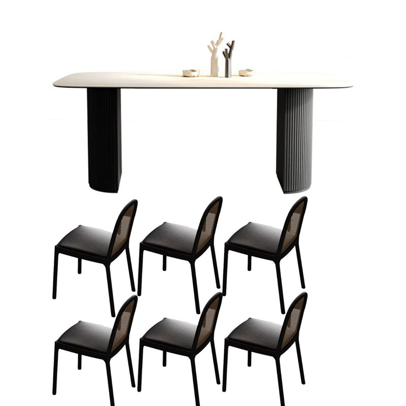 Table de salle à manger Elegant Rock, H 29,5 po x L 63 po x l 31,5 po