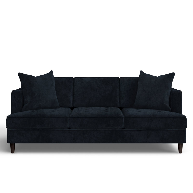 Upholstered 84'' Sofa, Bella Ink Performance Velvet