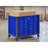 Blue Solid Wall Collapsible Container, 600 Lbs Capacity, 33.7 In Height Bulk Container With Doors, Stacks Up To 4 High, 31.15 Width
