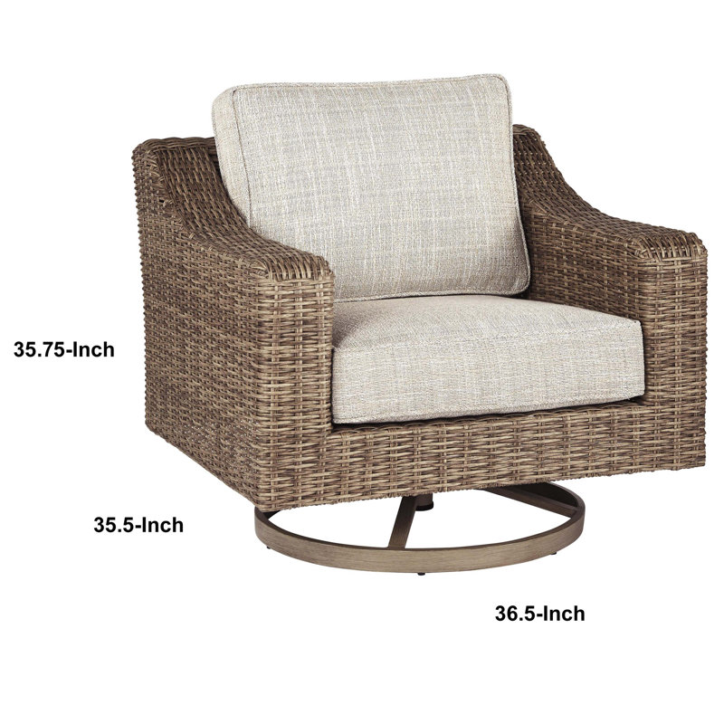 Shonta Swivel Wicker Outdoor Lounge Chair
