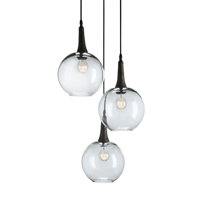 Luminaire suspendu en forme de globe à 3 lumières Beckett