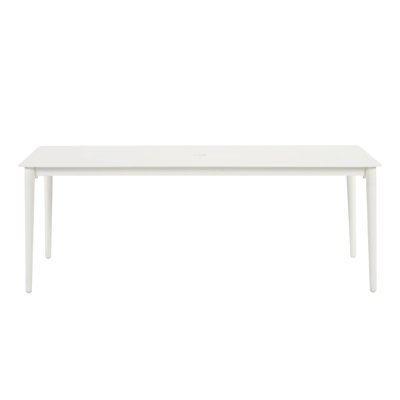 Breeze 8-Person White Aluminum Patio Dining Table