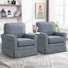 Fauteuil d'appoint pivotant à rayures 33 po Eilzabeth
