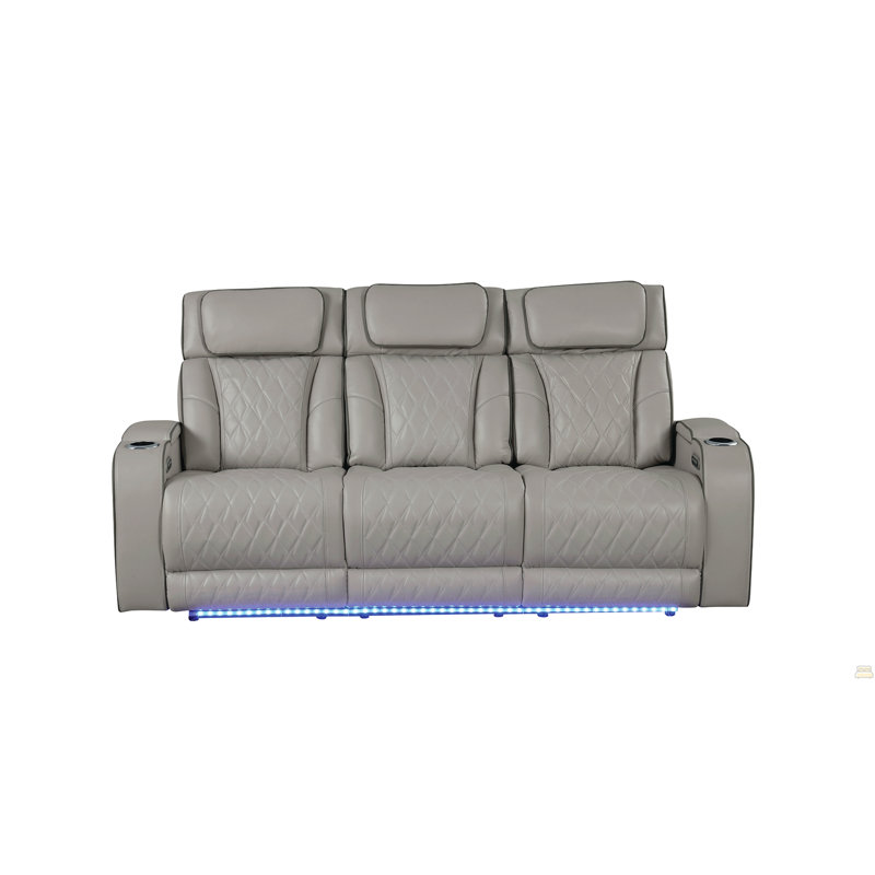 Canapé inclinable rembourré en bois avec fonction de massage