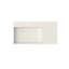 Lavabo de salle de bain à surface solide en blanc mat, 35,85 po de profondeur, 17,74 po de largeur, 5,11 po de hauteur, 53,64 lb, polyvalent pour toutes les conceptions, résine de pierre de haute qualité pour une utilisation durable, murale ou