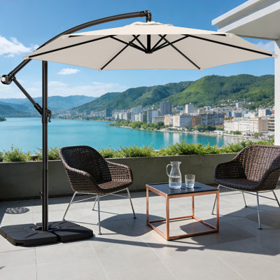 10ft Offset Patio Umbrella, Cantilever Umbrella, Hanging Outdoor Umbrellas