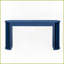Table basse en placage de chêne bleu marine 59 pouces - Courbé et amp; Conception en ligne droite pour le salon, 2 tiroirs et Assemblage facile-1617212201