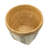 Set Of 2 Cement Planters With V Pattern