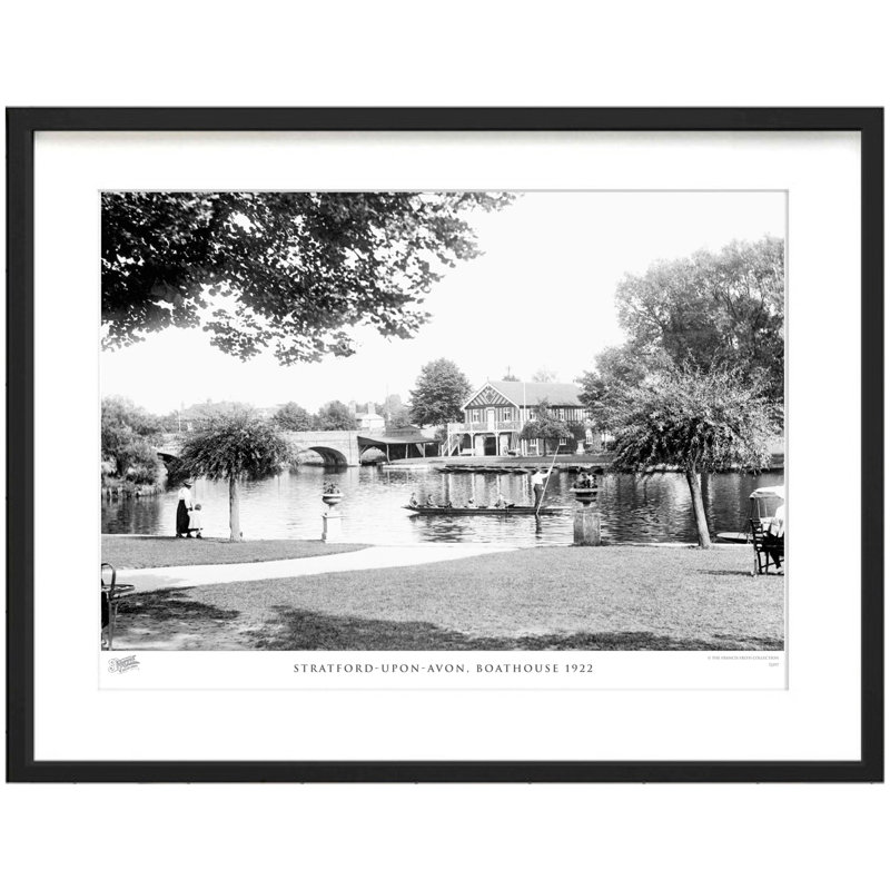 Stratford-upon-Avon, Boathouse 1922 by Francis Frith - Single Picture Frame Print, 45cm H x 60cm W x 2.3cm D