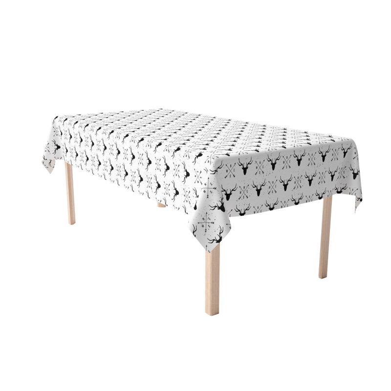 Rectangular Tablecloth, 100% Cotton, 52X104", Deer & Arrows, 84" L x 52" W