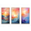 «Bold Pastel Sunset», 3 pièces sur toile-1656044344-1656044346