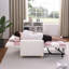 Canapé-lit convertible, fauteuil réglable avec coussin, fauteuil multifonctionnel avec tissu en peluche doux pour le salon, le dortoir, un appartement, une chambre ou un bureau