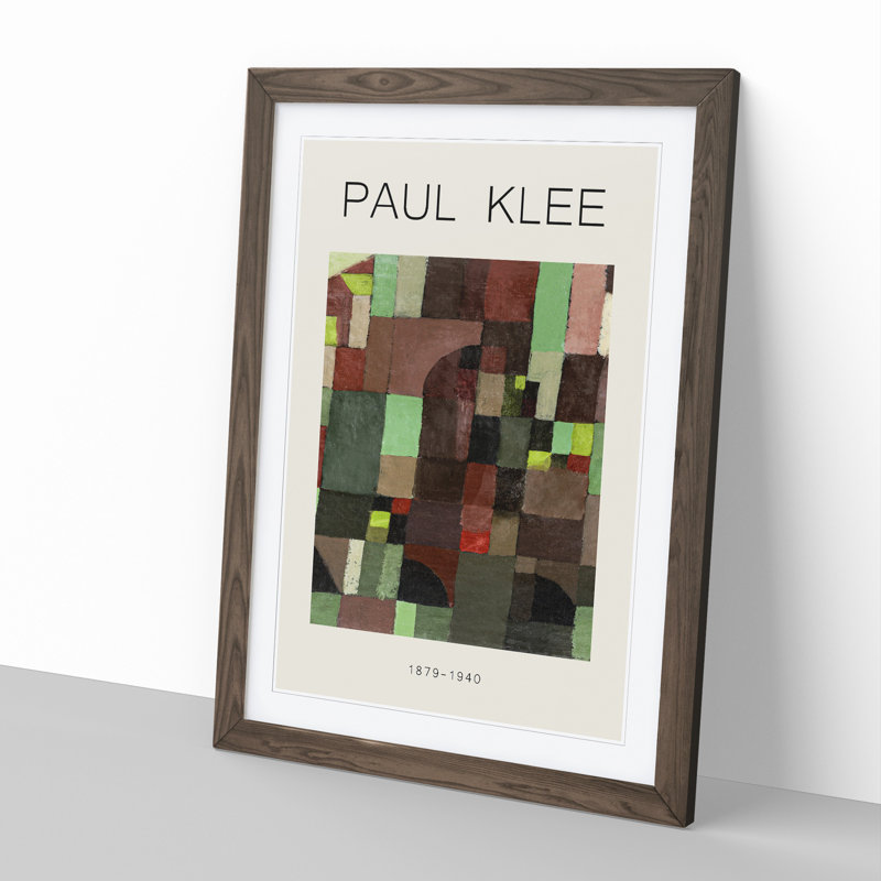 Red and Green Architecture by Paul Klee - Picture Frame Graphic Art, 48cm H x 36cm W x 2cm D