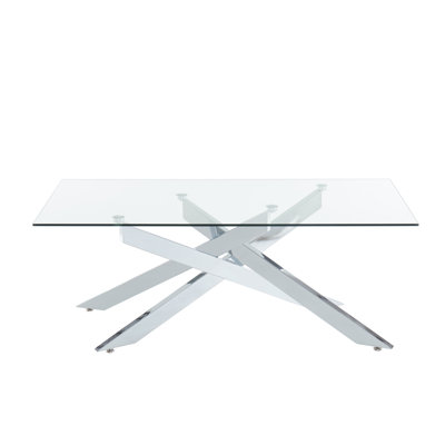 Nykea Glass Top Single Coffee Table