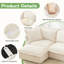 Canapé modulaire à assise large en U avec housse en U, canapé à 4 places avec bordures françaises avec plusieurs grands coussins, canapé moelleux à assise profonde et confortable