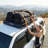 Heavy-Duty Universal Roof Cargo Basket, Black Steel Roof Rack with Tie-Down Straps for Camping & Travel-75074024