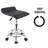 Adjustable Height Ergonomic Lab Stool with Footrest and Removable Casters/Wheels