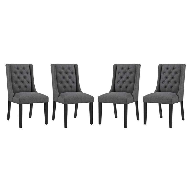Chaise rembourrée Baronet, Gris, 4