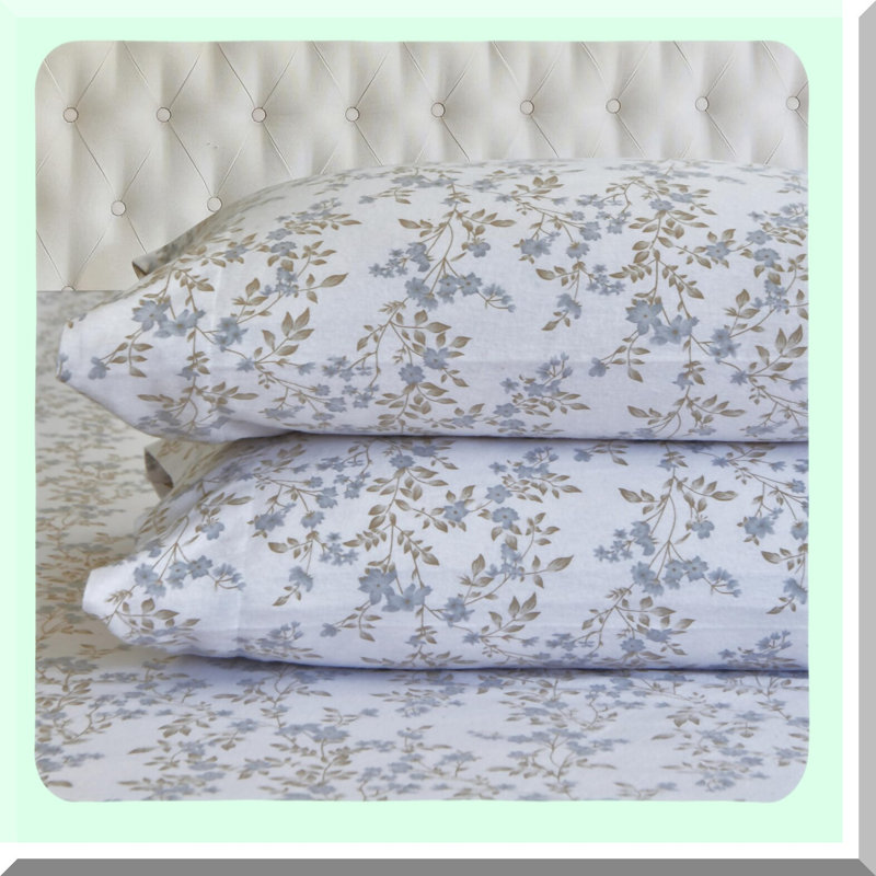 WinterWonder Flannel Sheet Set - 100% Cotton 4 Piece Deep Pocket Bed Sheets, Double Brushed for Extra Softness. Cozy Alpine Collection Queen Size with Novelty Polar Bears Design.