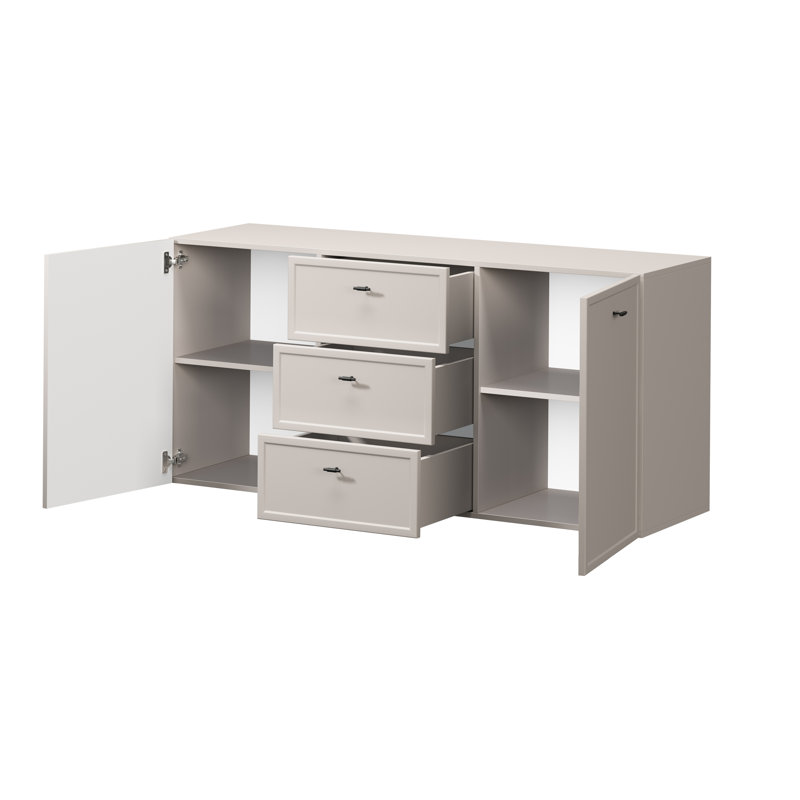 Bagga 150cm Sideboard, Cream/Beige/Black