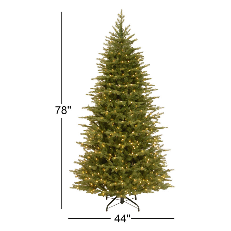 Nordic Green Spruce Artificial Christmas Tree with Clear Lights, 6.5' H