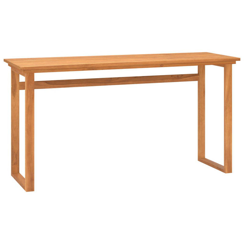 Desk Console Table Computer Desk Home Office Study Desk Solid Wood Teak, Brown, 29.5" H x 47.2" W x 17.7" D