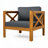 Outdoor Acacia Wood Club Wooden Armchair-1641544254