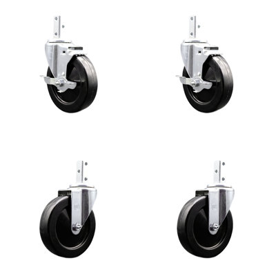 4 Piece Soft Rubber Caster Set