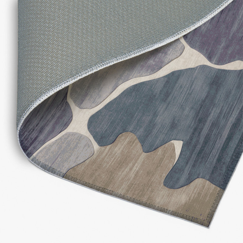 Watercolor Gray Indoor and Outdoor Area Rug, Rectangle 8' x 10'