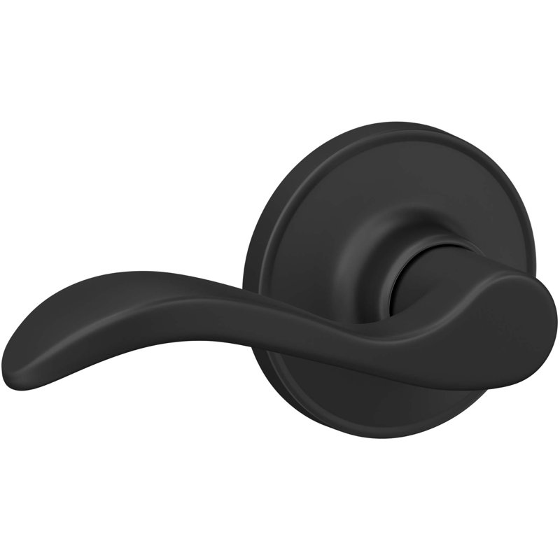 Seville Lever Hall and Closet Lock, Matte Black