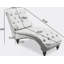 Chaise longue d'intérieur avec capitonnage à boutons et garniture cloutée pour le salon, le bureau et la chambre à coucher-730979033