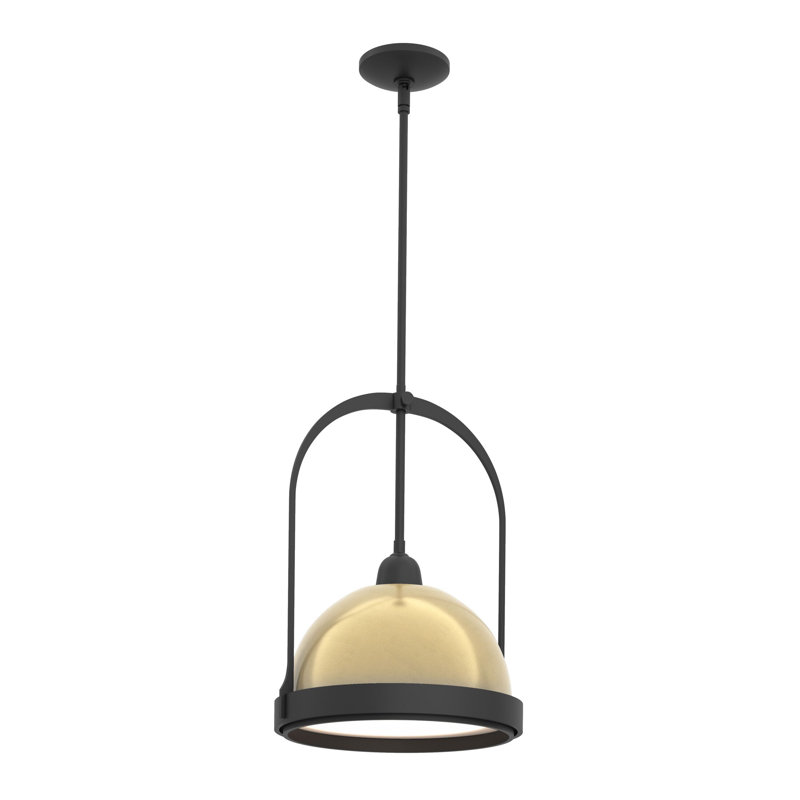 Atlas 1 - Light Single Dome Pendant, Black, Modern Brass
