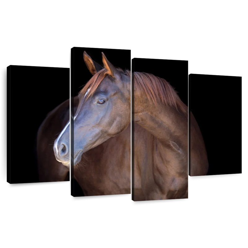 Cheval brun foncé Brampt, H 22 po x l 36 po