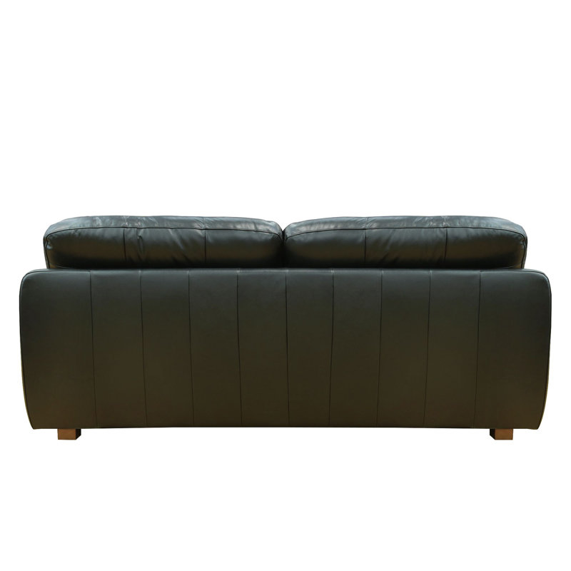 Jayson 3 - Piece Living Room Set, Black Genuine Leather