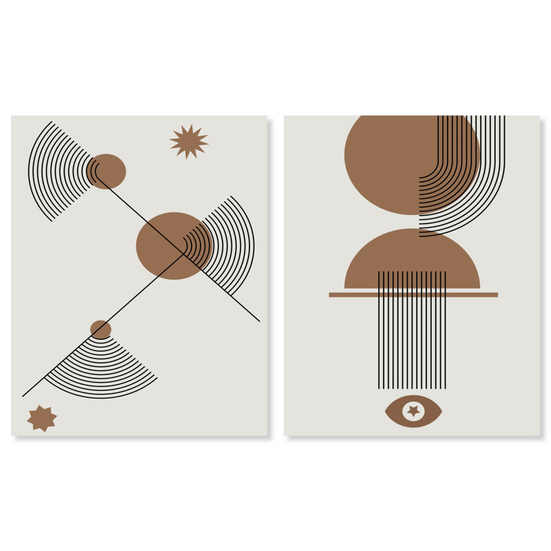 Ensemble de décorations murales abstraites Boho par Art Remedy, 30 x 36, Gallery Wrapped, 36"H x 30"W