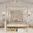 Queen Size Metal Canopy Bed Frame with Headboard and Footboard-602410940