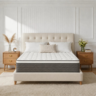 14" Medium Firm Cooling Hybrid Mattress in a Box with Gel Memory Foam & Pocket Springs, Pressure Relief, Motion Isolation, Edge Support, CertiPUR-US