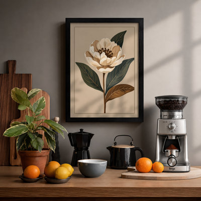 Pale Study Botanical - Framed Print