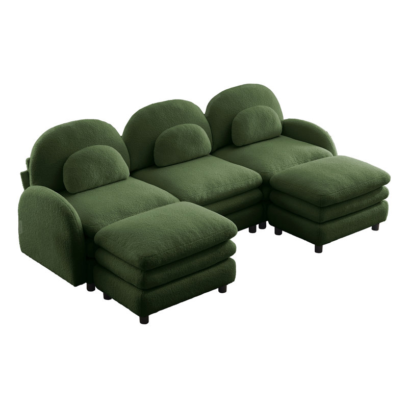 Canapé 3 places Teddy, Vert