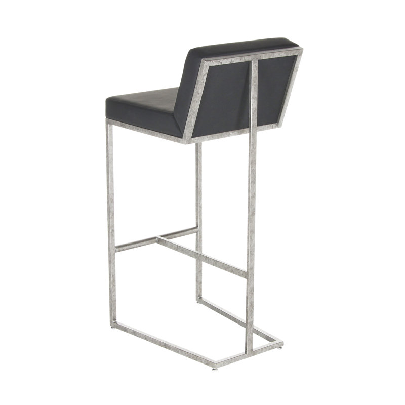 Outrageous Bar Stool, Black, Royal Silver