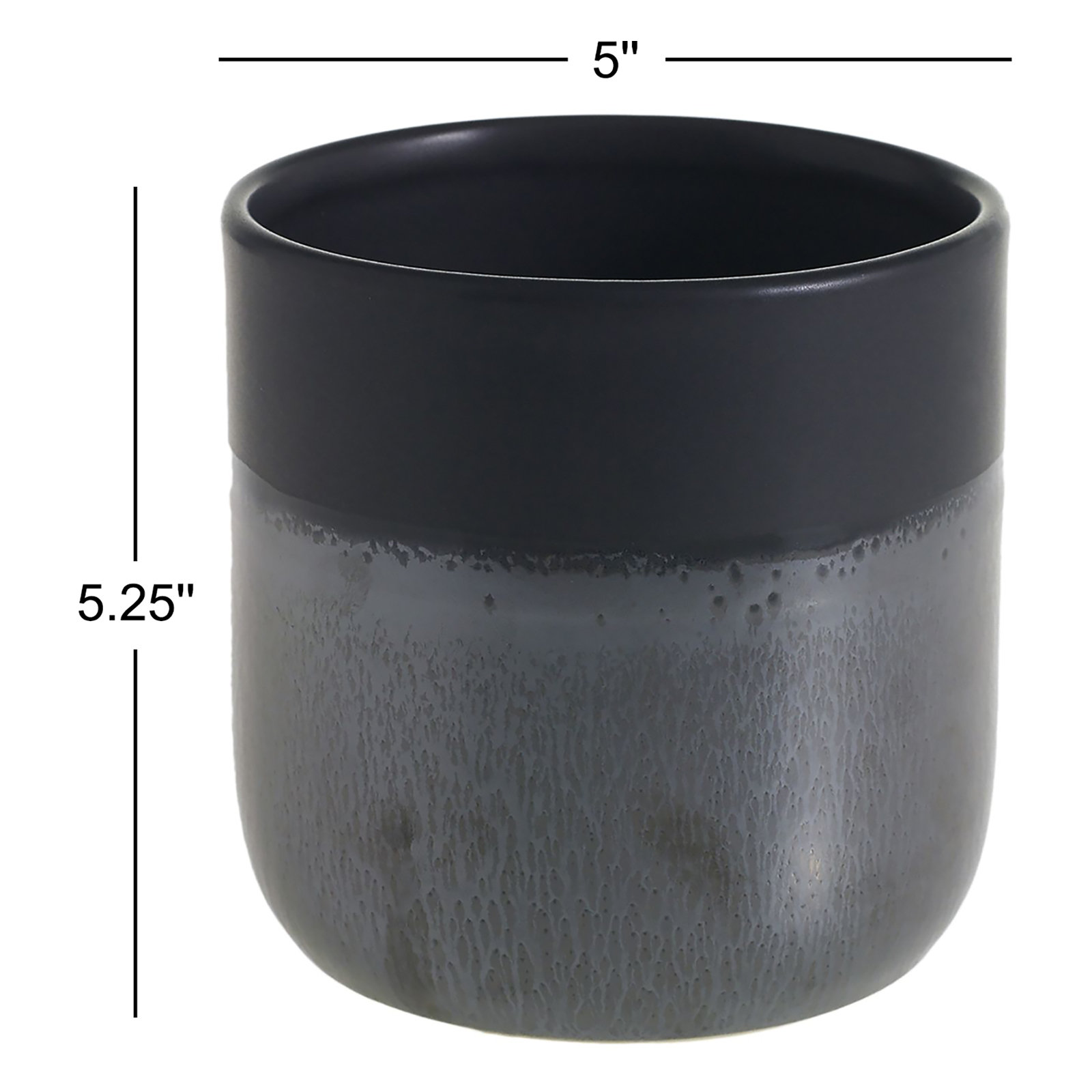 Kebe Ceramic Pot Planter, 5.25" H x 5" W x 5" D