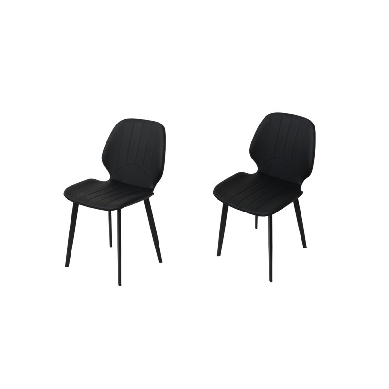 Modern Side Dining Chairs, Black