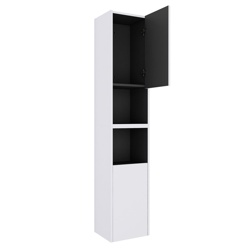 Armoire latérale de salle de bain 12 po, 2 portes à fermeture douce, fixation flottante, 12 * 2 (emballage KD)