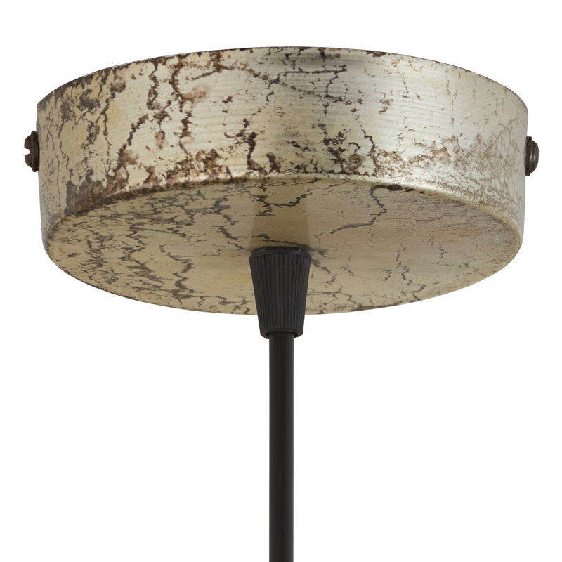 6.8''W 1-Light Virgnia Metal and Glass Pendant