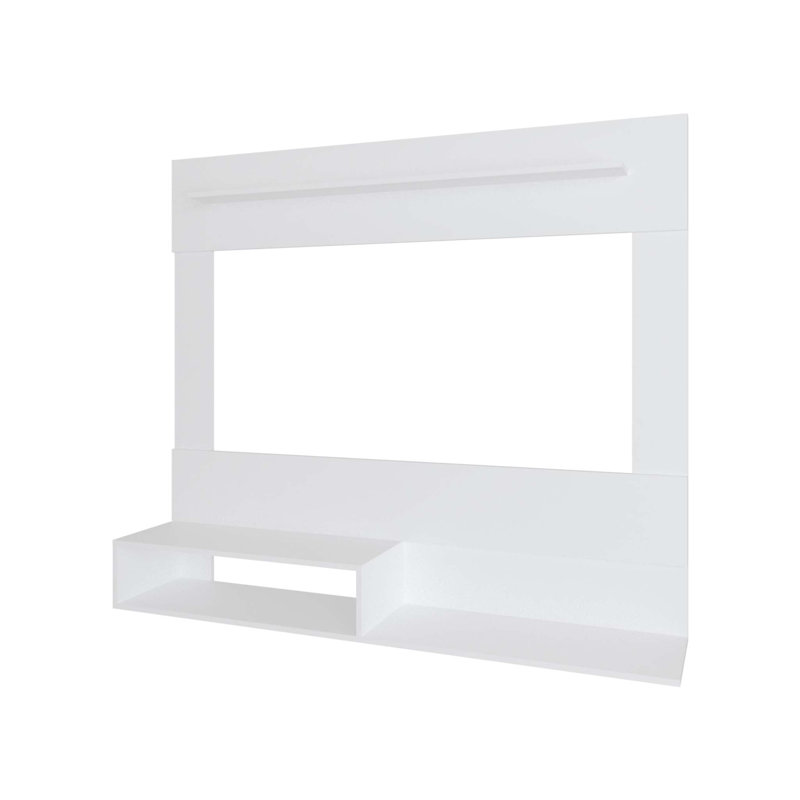 Meuble audio-vidéo mural avec tablettes Irmo, blanc