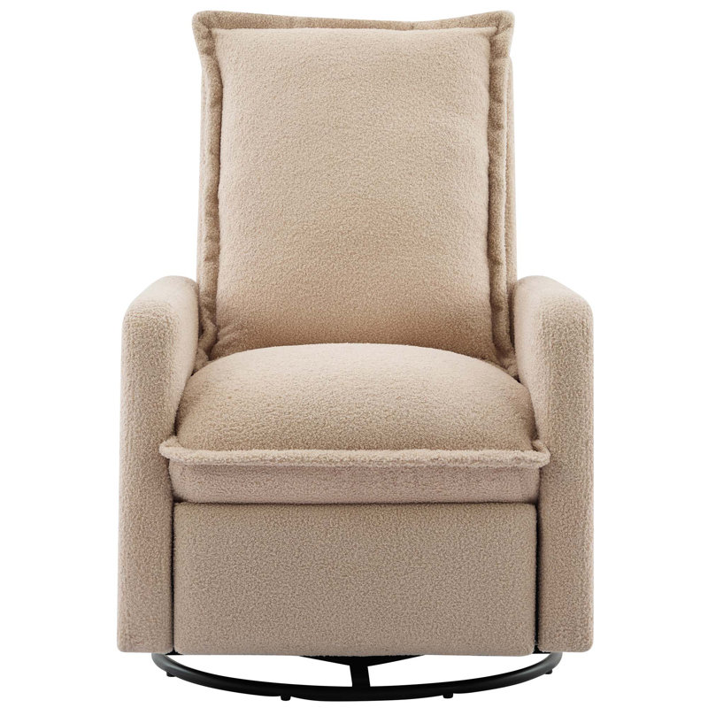 Swivel Rocker Recliner Chair,Glider Rocker Recliner,Rocking Chair Nursery For Living Room Bedroom Apartment, Oatmeal
