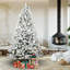 Arbre de Noël artificiel enneigé 7 pi avec pommes de pin