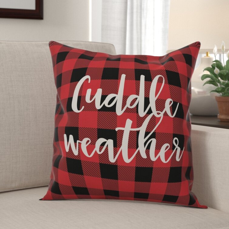 Valentines Day Pillow Covers, Red Buffalo Plaid Check Decor