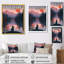 Silhouette de chat rose noir, Sunset Lake III - art mural chat-106108170-106108175
